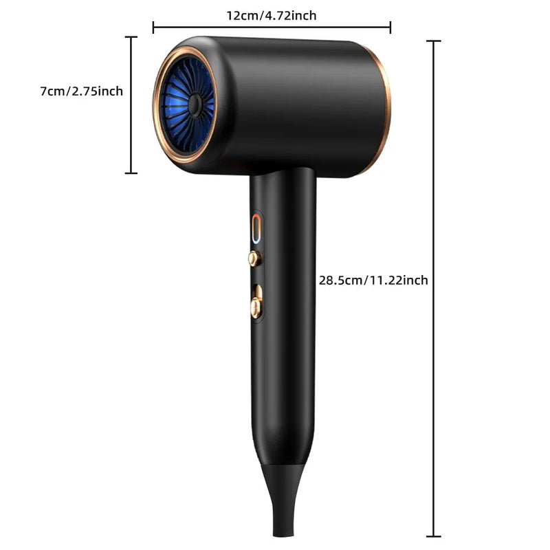Professionele Föhn 2400W met koude en warme lucht - negatieve ionen - krachtige haardroger voor salonresultaten