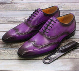 Handgemaakte Heren Oxford Schoenen Leer Brogue Dress Klassieke Zakelijke Formele Schoenen