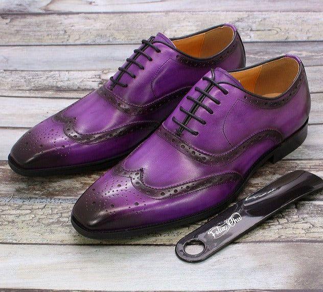 Handgemaakte Heren Oxford Schoenen Leer Brogue Dress Klassieke Zakelijke Formele Schoenen