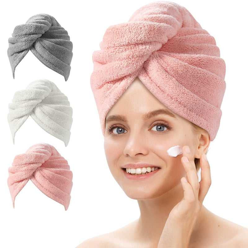 Microvezel Haarhanddoek Wrap – 3-pack