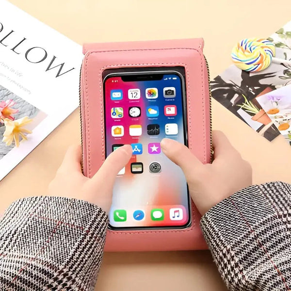 Schoudertas van zacht leer met anti-diefstalbescherming – SafeTouch