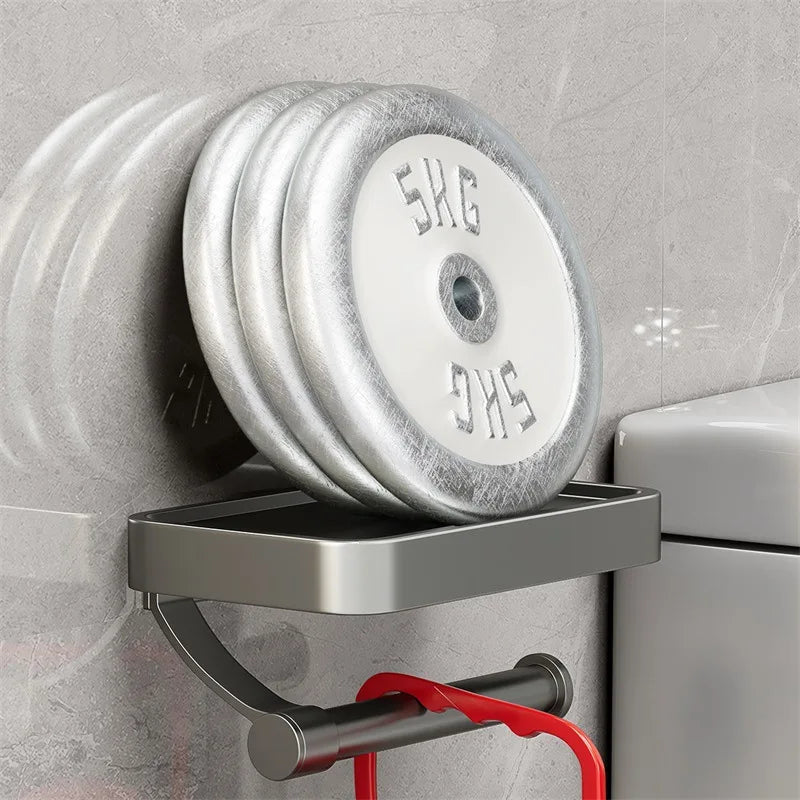 Toiletpapierhouder met plank – Stalux