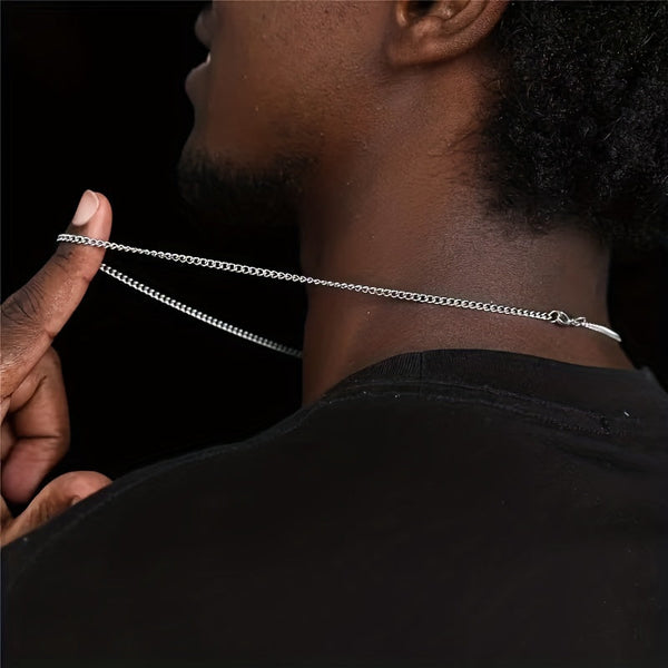 Heren Ketting | Enkel Design | Titanium Staal - Duurzaam