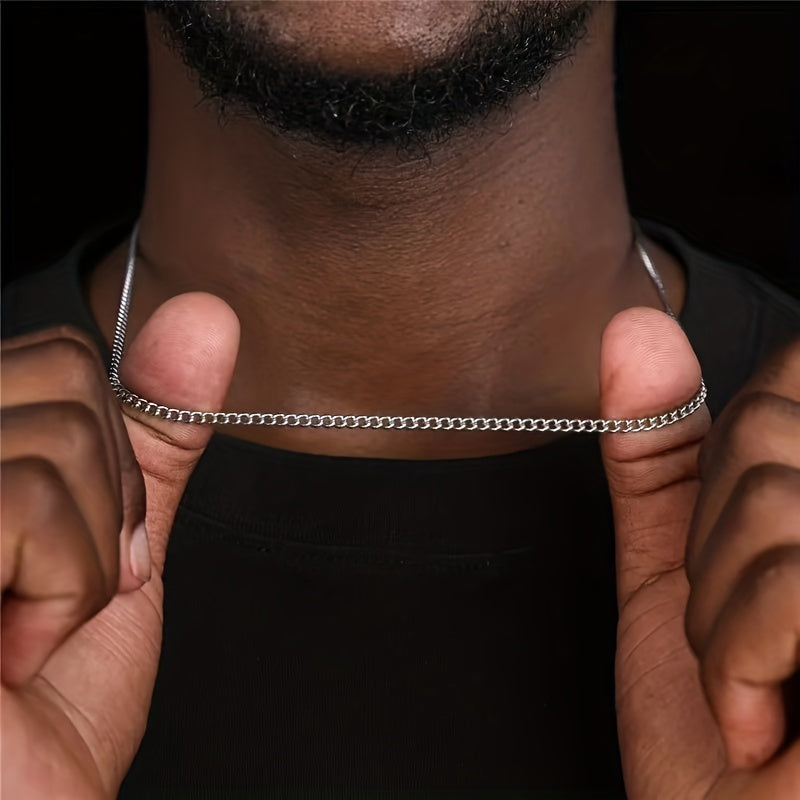 Heren Ketting | Enkel Design | Titanium Staal - Duurzaam