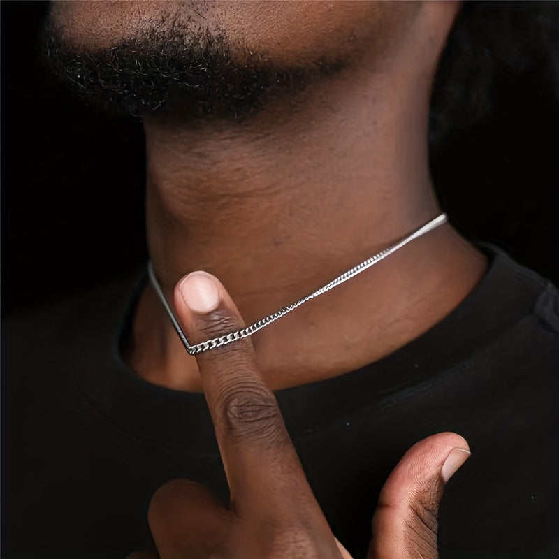 Heren Ketting | Enkel Design | Titanium Staal - Duurzaam