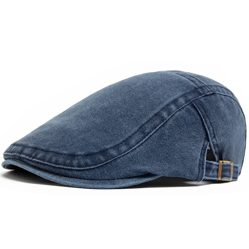 Heren Vintage Denim Baret - Retro Stijl - Casual Elegantie
