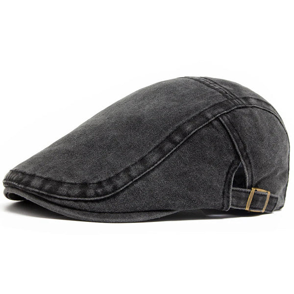 Heren Vintage Denim Baret - Retro Stijl - Casual Elegantie