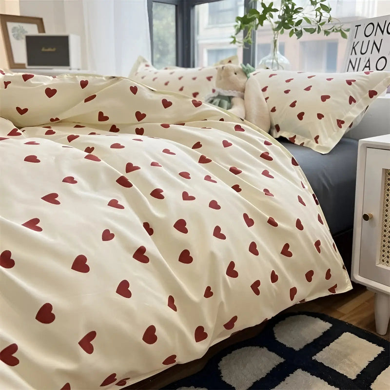Beddegoedset met hartmotief – LoveLuxe