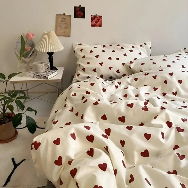 Beddegoedset met hartmotief – LoveLuxe