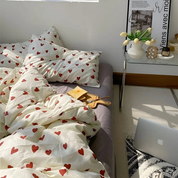 Beddegoedset met hartmotief – LoveLuxe