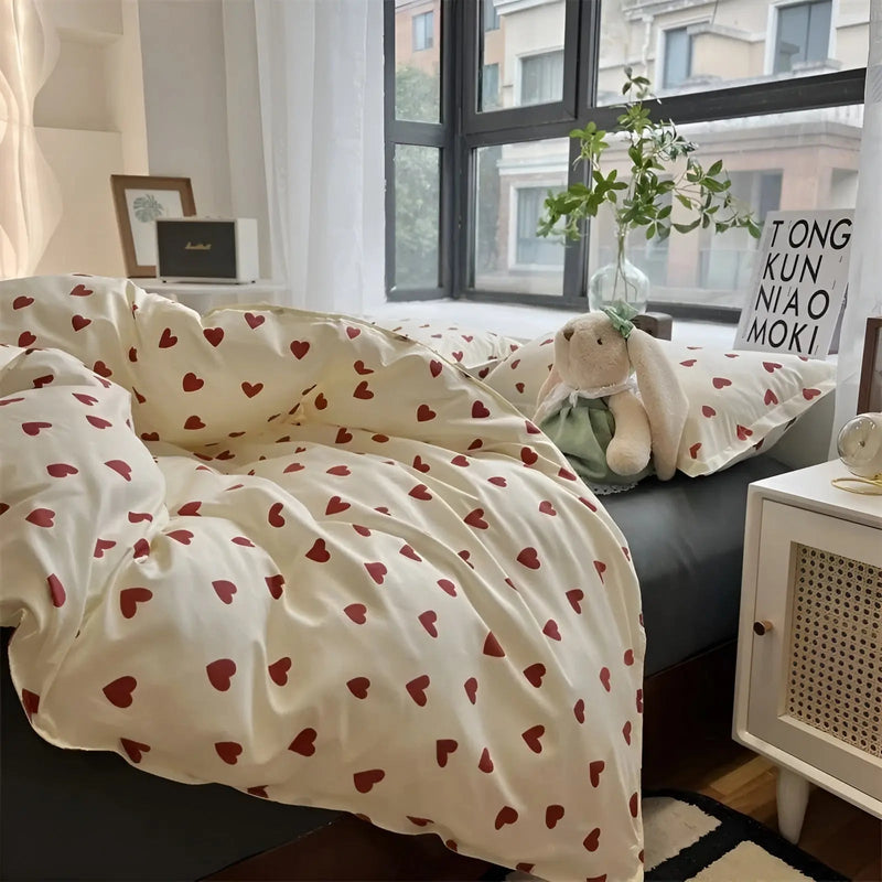 Beddegoedset met hartmotief – LoveLuxe
