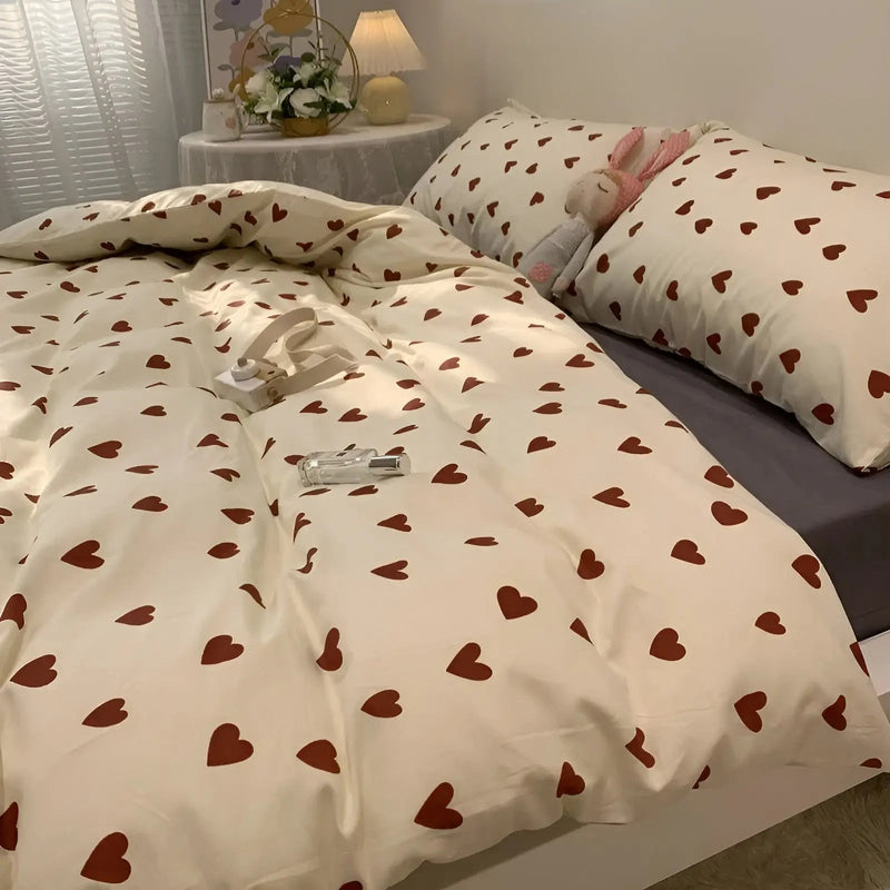 Beddegoedset met hartmotief – LoveLuxe