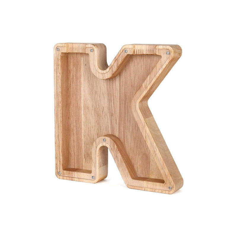 Houten Alfabet Spaarvarken - LetterSaver