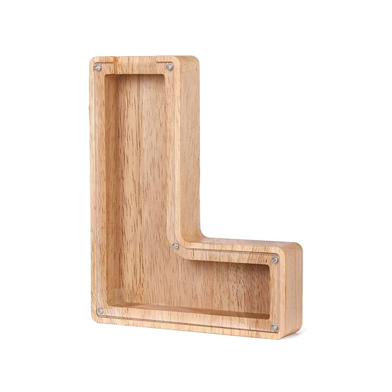 Houten Alfabet Spaarvarken - LetterSaver