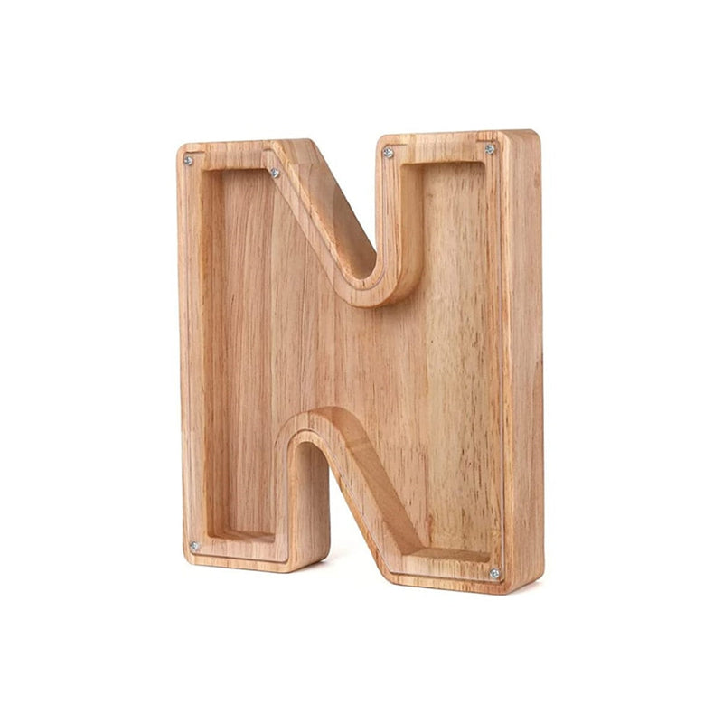Houten Alfabet Spaarvarken - LetterSaver