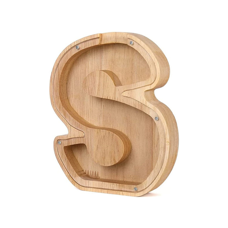 Houten Alfabet Spaarvarken - LetterSaver