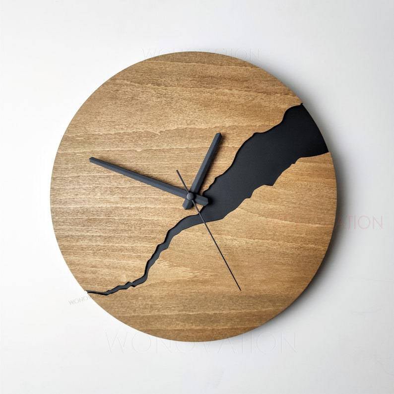 Luxe Houten Wandklok – Nuvoro