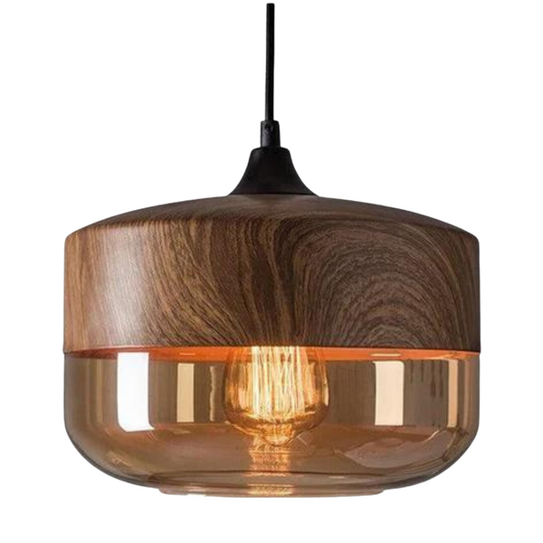 Stijlvolle Scandinavische Plafondlamp van Hout - NordLuna