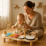 Houten Baby Muziekset - Creativiteit en Ontwikkeling