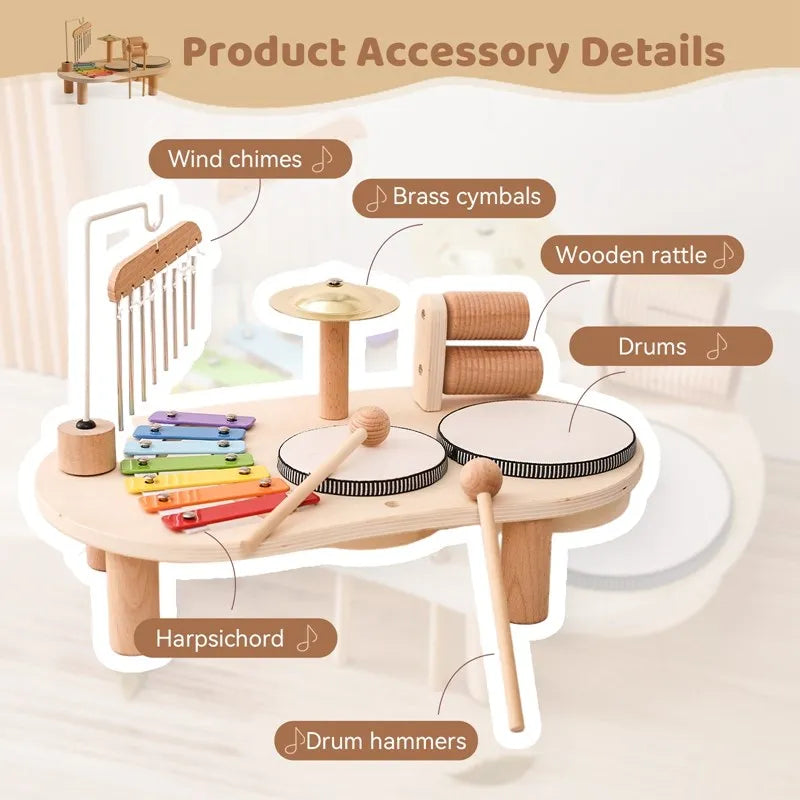 Houten Baby Muziekset - Creativiteit en Ontwikkeling