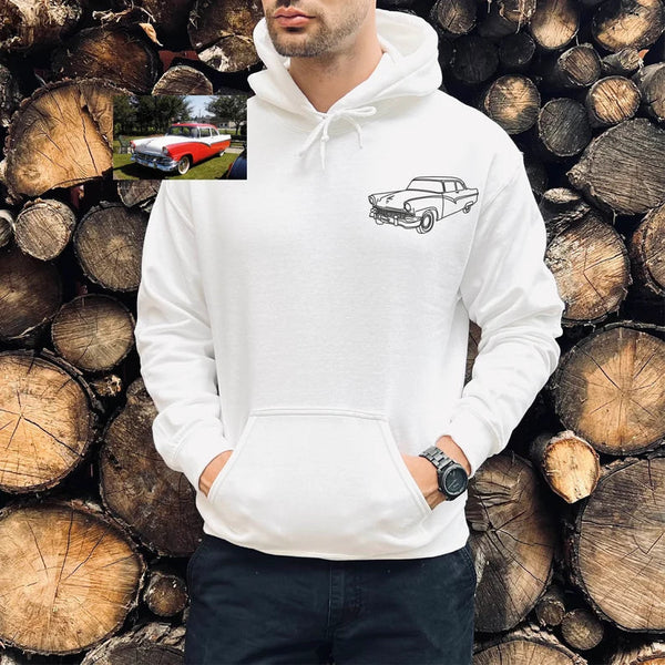 CarStitch | Te personaliseren geborduurde auto hoodie van je eigen auto