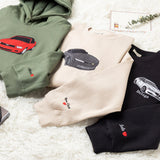 CarStitch | Te personaliseren geborduurde auto hoodie van je eigen auto