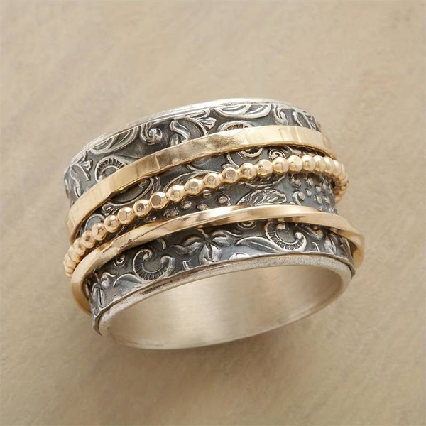 Gouden en Zilveren Antieke Ring – Elvira