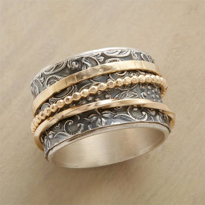 Gouden en Zilveren Antieke Ring – Elvira