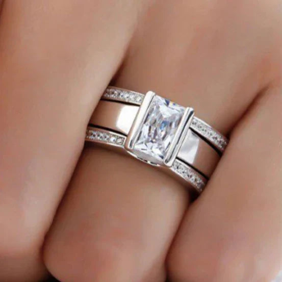 Vintage-Stijl Glanzende Zilveren Ring - Sienna