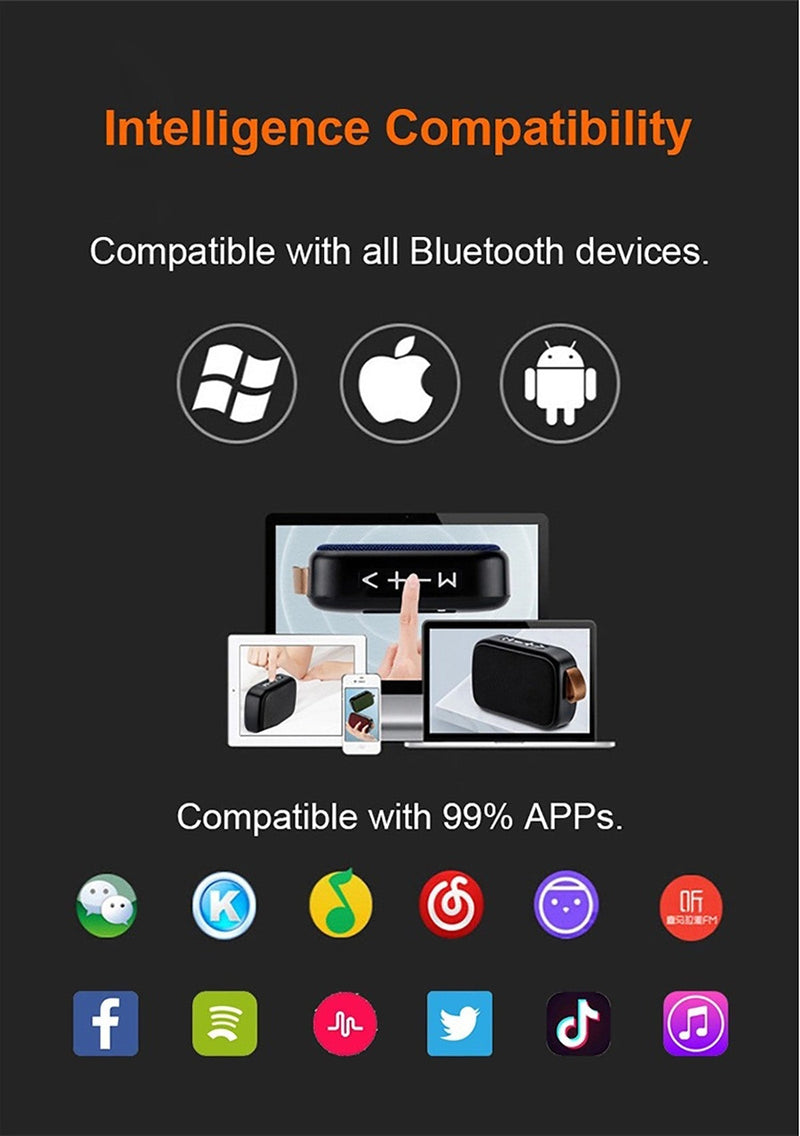 Draagbare Bluetooth Speaker - 3D Stereo Muziekspeler met HiFi Geluid