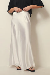 Hoge Taille Satijnen Rok – Leona