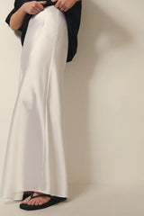 Hoge Taille Satijnen Rok – Leona