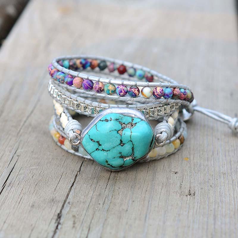 Helende Turquoise Wikkelarmband – Amara