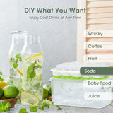 Stapelhbare siliconen ijsblokjesvormen met opbergdoos