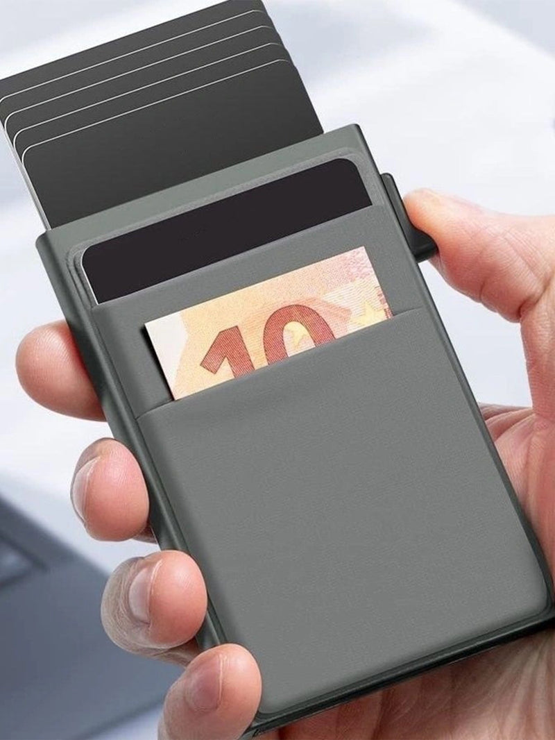 Slimme RFID Kreditkaarthouder - Dun Mini Metalen Portemonnee voor Mannen
