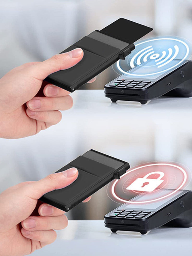 Slimme RFID Kreditkaarthouder - Dun Mini Metalen Portemonnee voor Mannen