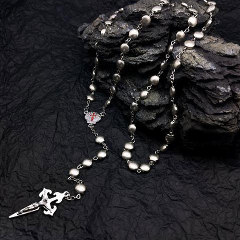 Hartvormige rozenkrans-halsketting met kattenoogstenen – Elara