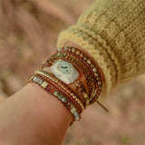 Achat Maanlicht-Wickelarmband – Lunara