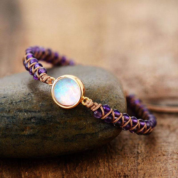 Amethist-Opal Yoga-Armband – Aurielle