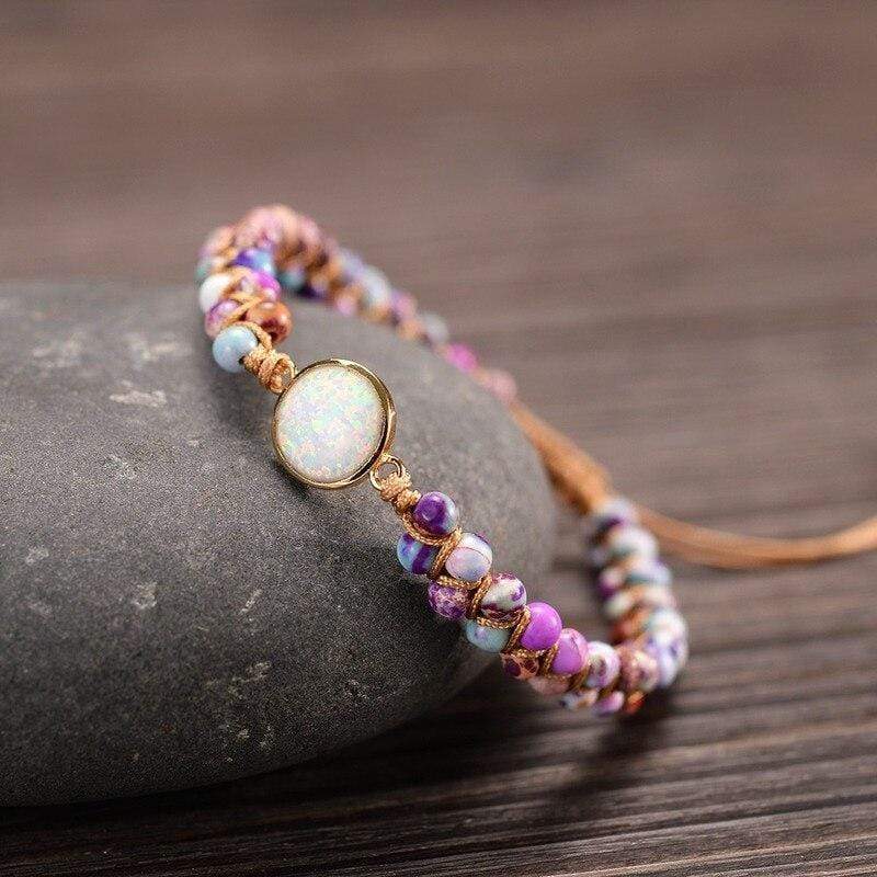 Amethist-Opal Yoga-Armband – Aurielle