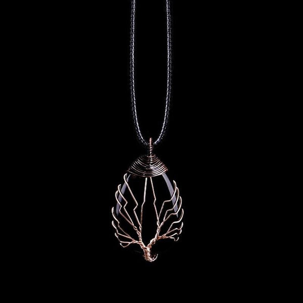 Zwarte Obsidiaan Druppelhanger - Eryna