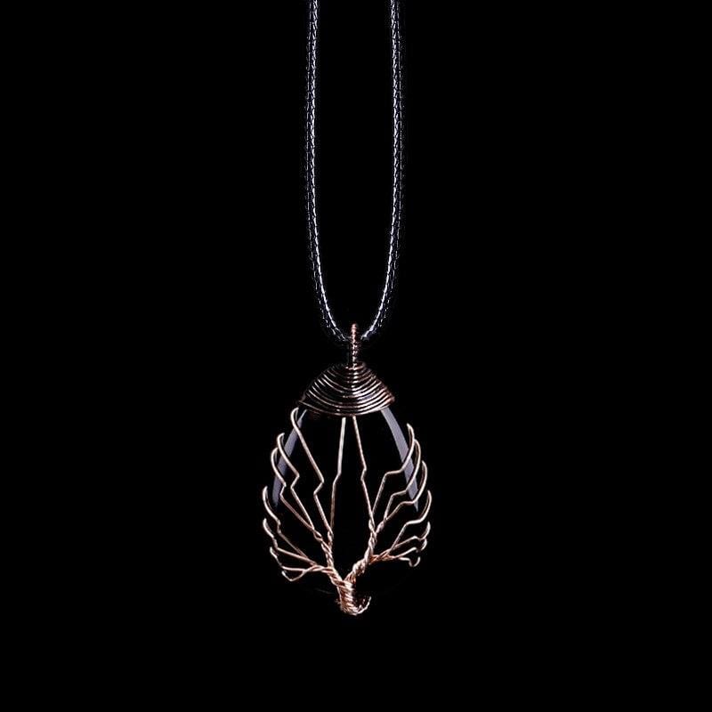 Zwarte Obsidiaan Druppelhanger - Eryna