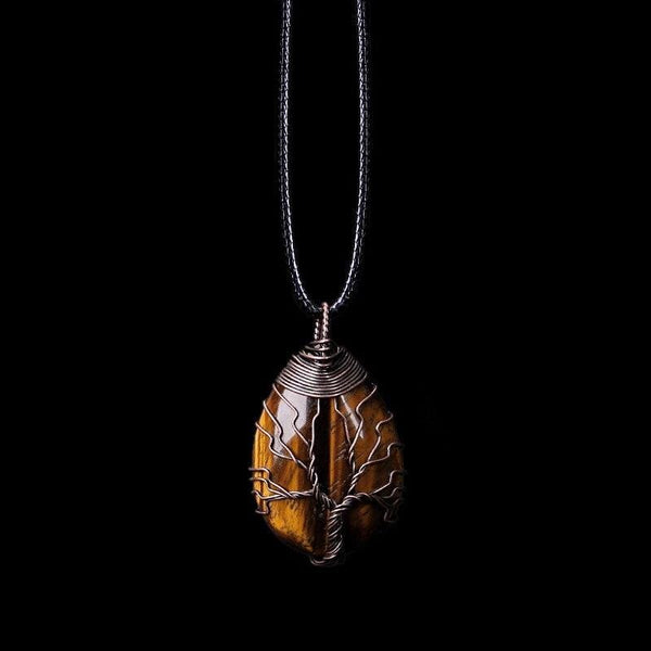 Tiger Eye Druzy Necklace - Zarina