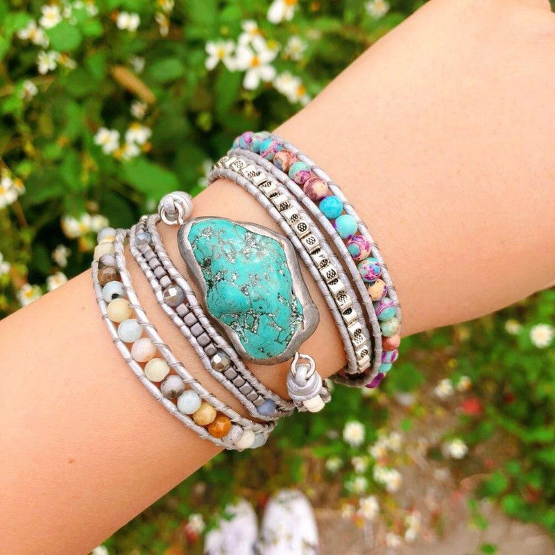 Helende Turquoise Wikkelarmband – Amara