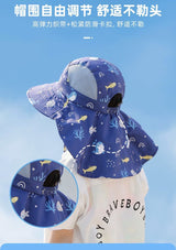 ANTI-UV KINDER ZONNEHUT MET PIJP – ZOMER BUCKET HAT VOOR JONGENS EN MEISJES