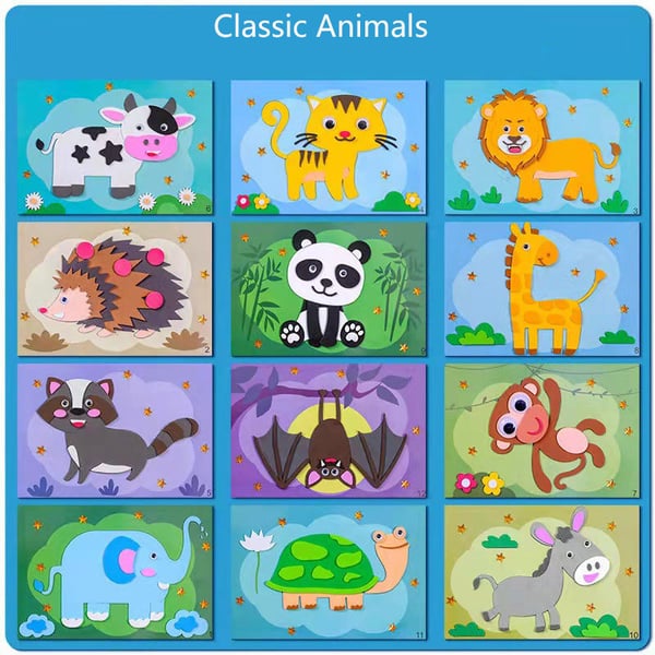 3D Dier-Sticker Set - FantasieFlora