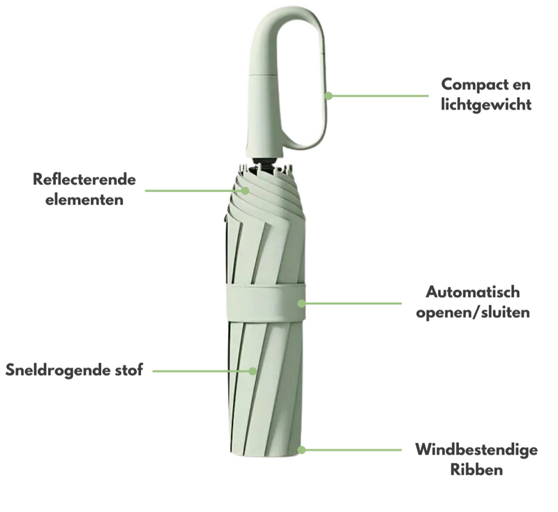 Winddichte Paraplu met Reflecterende Rand - StormGuard