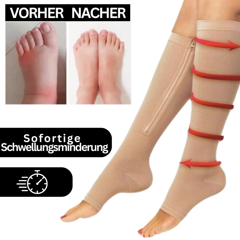 Orthopedische compressiekousen met rits - ComfortZip