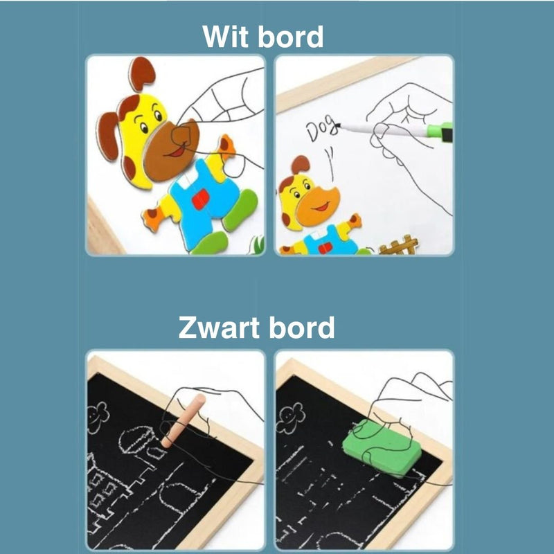 Magnetisch dubbelzijdig tekenbord-set – MiniArt Studio