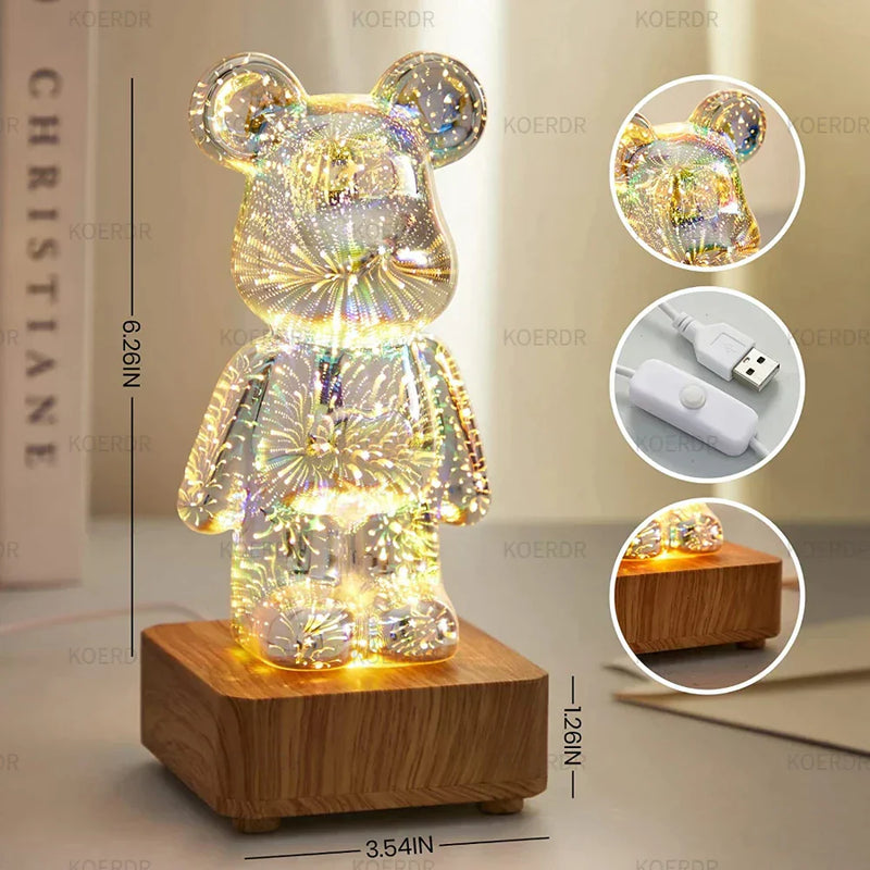 Magische 3D-Vuurwerkprojector Lamp - StarBear